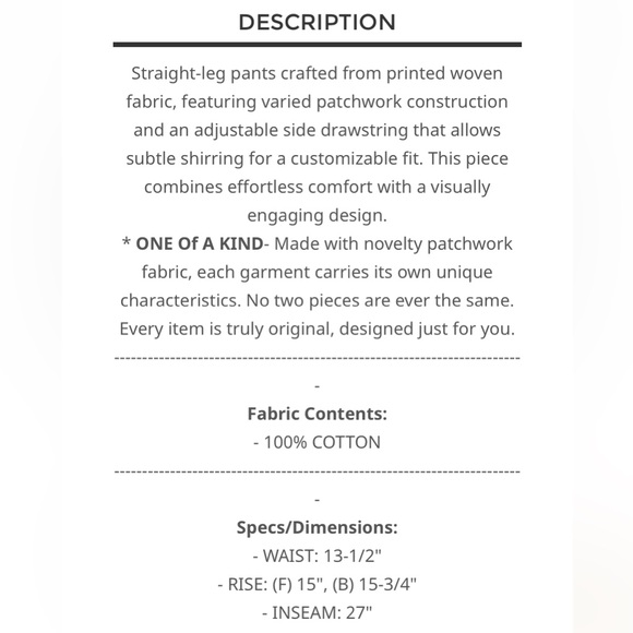 298 ❤️POL patchwork pants - Picture 5 of 5